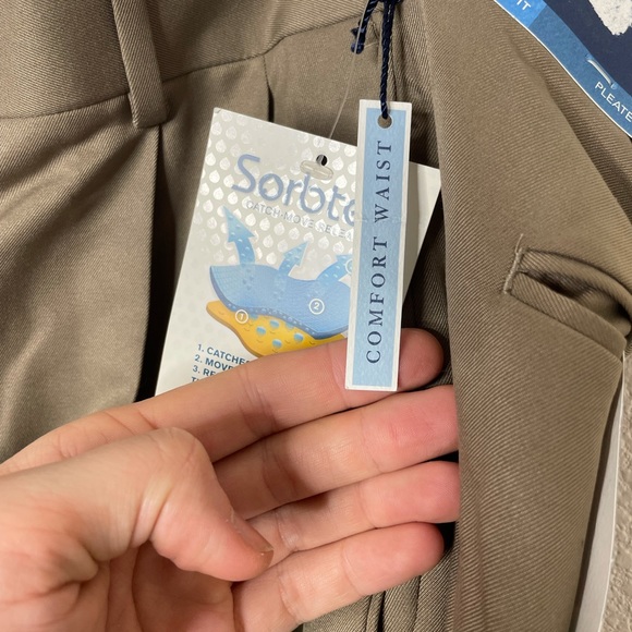 Croft And Barrow Pleated Classic Fit Pants 38x30 Mens NWT No Iron Wrinkle Free - Picture 8 of 10